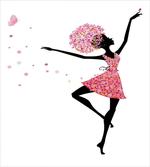 Floral Woman Dancing