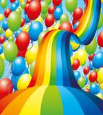 Balloons Ribbons Wavy artwork