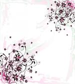 Grunge Flower Motif Leaf