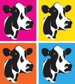 Pop Art Cow Heads Image