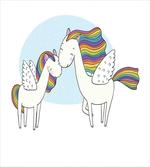 Colorful Pegasus Horses