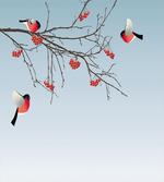Bullfinch Birds Branches artwork
