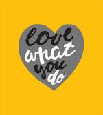 Greyscale Heart on Yellow
