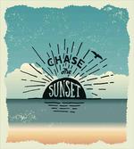Typographic Chase the Sunset