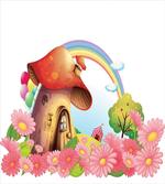 Mushroom House in Garden