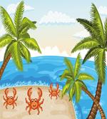 Palm Trees and Crabs