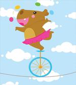 Balerina Juggler Hippo artwork