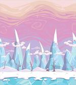 Cartoon Ice Mountains