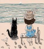 Baby Girl with a Cat