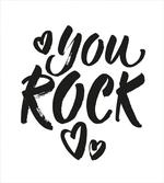 Monochrome Cursive Wording