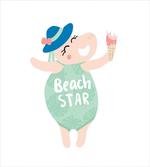 Girl Ice Cream Swimsuit