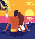 Romantic Couple Coast