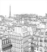 Roofs in Paris and Eiffel