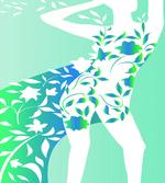 Girl Flower Petal Leaves