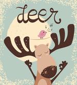 Reindeer Bird Cartoon