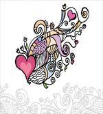 Flying Heart Waving Love