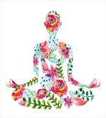 Silhouette with Flowers
