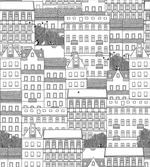 Hand Drawn Houses Town