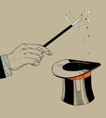Magician Magic Wand and Hat