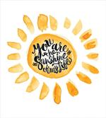 Watercolor Effect Sun