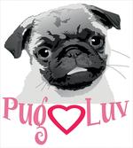 Pug Love Image Grey