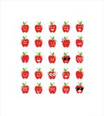 Apples with Faces Happy