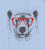 Whimsical Grunge Polar Bear