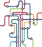 Abstract Colorful Subway