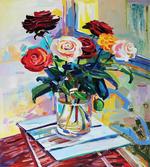 Rose Bouquets in a Vase