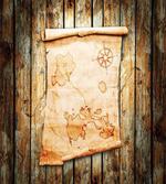 Map on Grunge Timber artwork