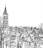 Sketch Style Cityscape