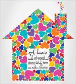 House with Hearts Home Love artwork