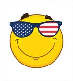 USA-Themed Emoji Sun Face