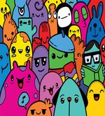 Colorful Doodle Monsters