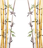 Hand Drawn Bamboos Leaf