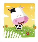 Happy Cartoon Cow Ranch