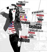 Modern Teen Girl USFlag