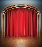 Stage with Classic Curtains
