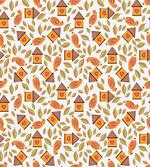 Birds Tiny Houses and Leaves artwork