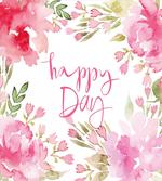 Watercolor Flowers Leaf artwork