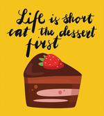Slice of Cake with Strawberry