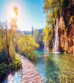Idyllic Lake Waterfall