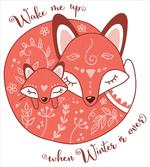 Sleeping Baby Fox and Mother