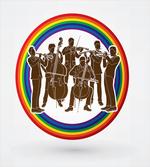 Musicians in Rainbow Circle
