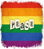 Grunge Flag Peace Word