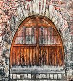 Brick Stone Oval Gate