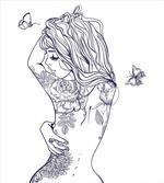 Young Girl with Tattoo