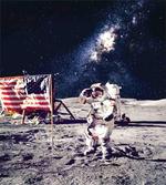 USA Flag and Astronaut