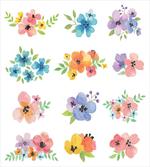 Watercolor Bouquets