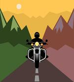 Rider in Mountains